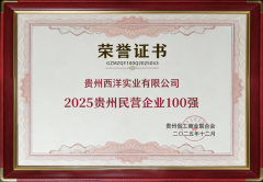 蝉联殊荣丨西洋诺威施再登“贵州民营企业100强”榜单